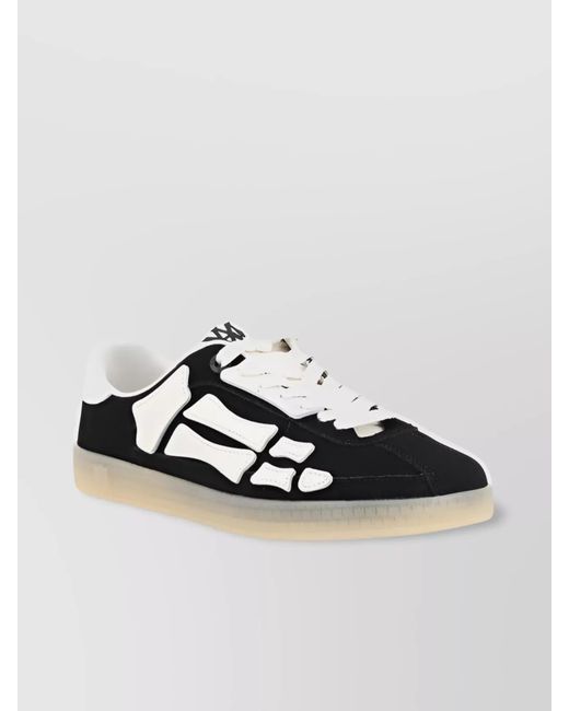 Amiri Multicolor Bone Appliqué Leather Sneakers for men