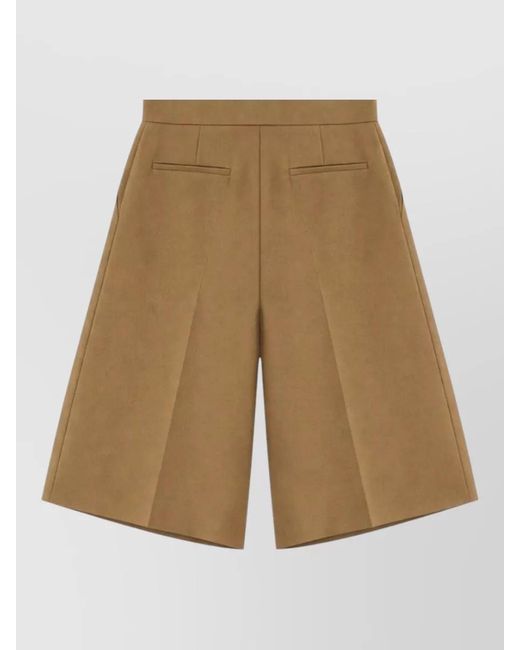 Max Mara Natural Linen Bermuda Shorts
