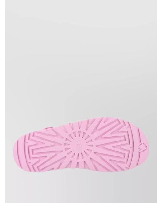 Ugg Pink Sandals Open Toe Platform Sole Pull Tab