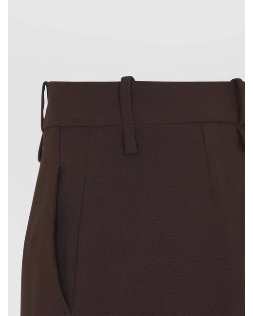 Ermanno Scervino Brown High-Rise Wide-Leg Trousers