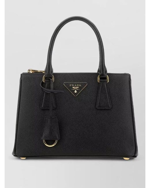 Prada Black Galleria Mini Leather Tote Bag