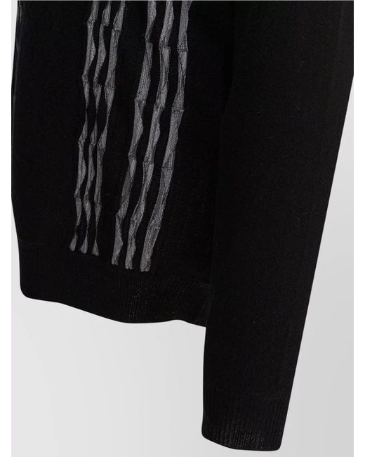 Beams Plus Black Wool Polo Sweater for men