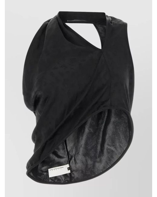 Women's Tops Black Short Sleeve Draped neckline Top On Sale now 50% Off Quality Comfort Stretch Fabric Made In Canada Yvonne Marie Boutiques