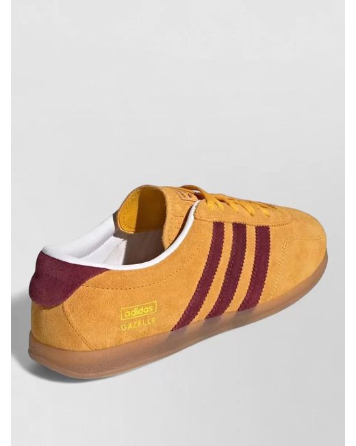Adidas Orange Gazzelle Lo Pro Sneakers Suede Stripes Rubber