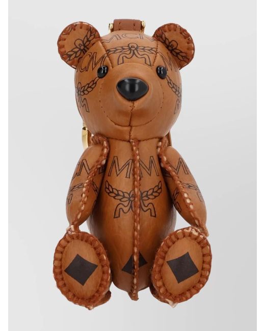 MCM Brown Bear Shaped Keyring Accessory