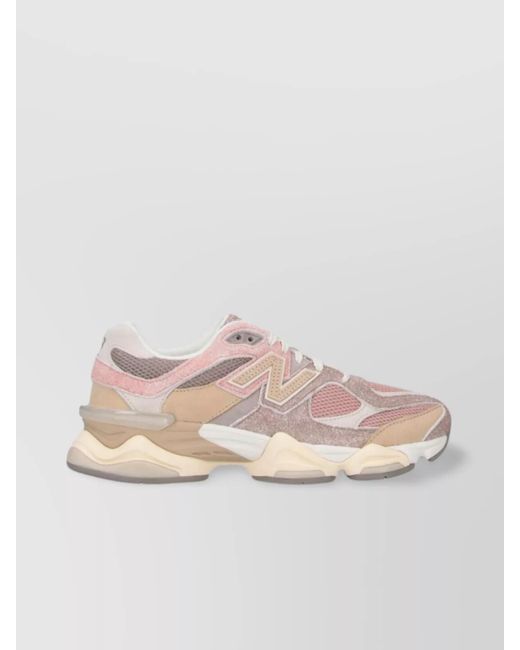 New Balance Pink Low Top Sneakers With Mesh Upper And Rubber Sole