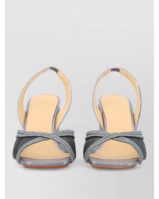 Castaner Blue Betty Espadrille Slingback Block Heel Mesh