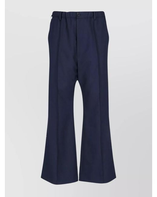 Marni Wide Leg Trousers Belt Loops in Blue for Men Lyst UK