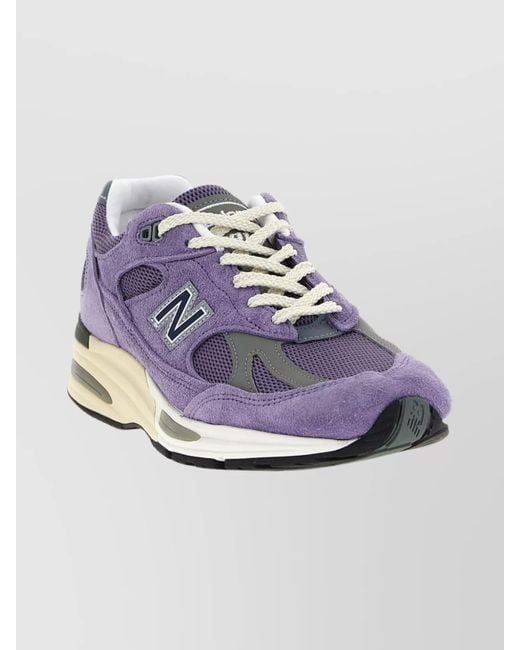 New Balance Blue Uk 991V2 Sneaker With Mesh And Suede for men