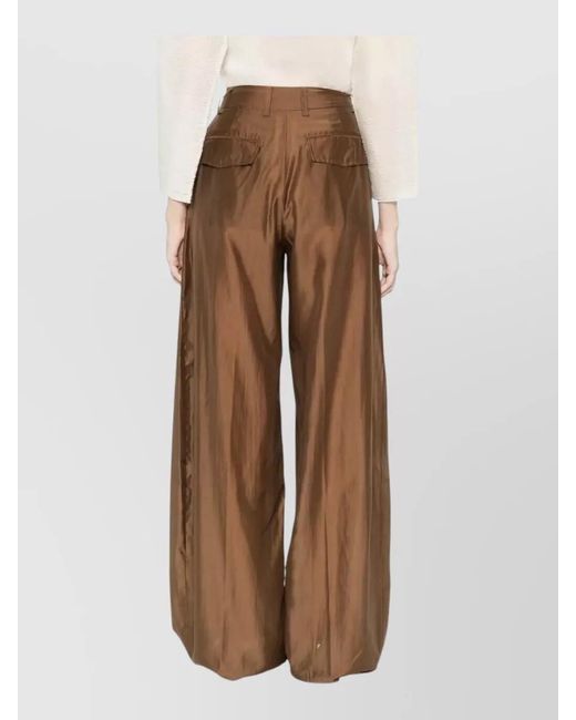 Thelatest Brown Billie High Waist Wide Leg Trousers