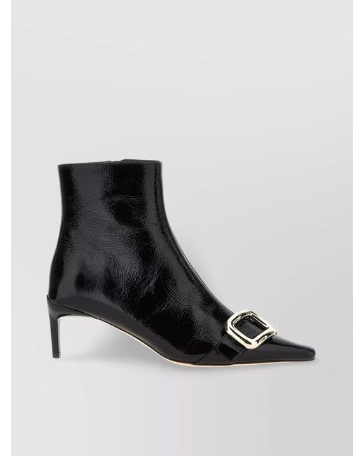 Roger Vivier Black Leather Ankle Boots