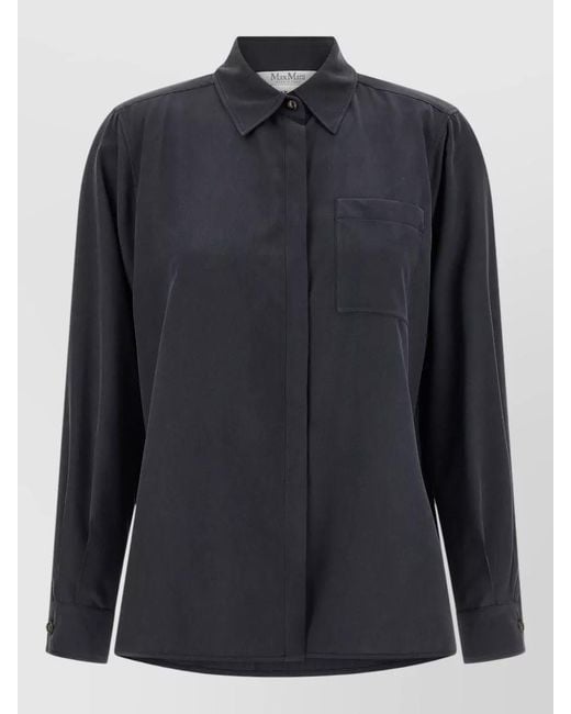 Max Mara Black Silk Shirt