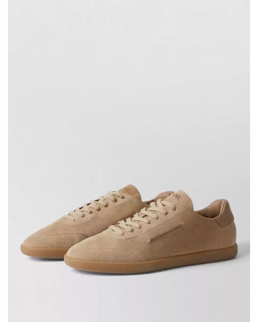 Zegna Multicolor Suede 232 Sneakers Natural Rubber Sole for men