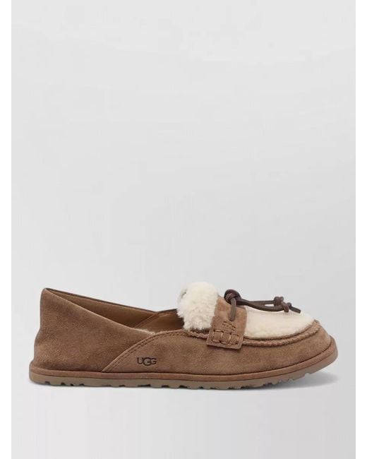 Ugg Pink Suede Leather Loafers