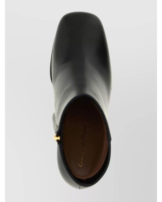Gianvito Rossi Black Leather Ankle Boots