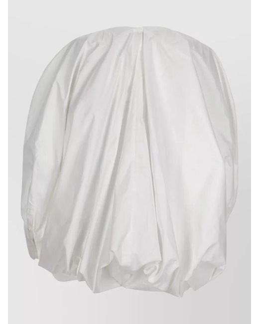 Jacquemus White Cotton Relaxed-Fit Fitted Jacket