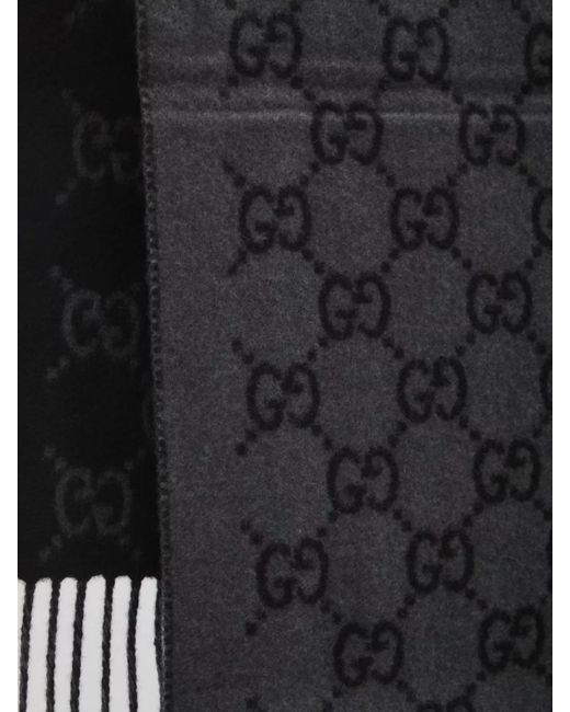 Gucci Black Cashmere Scarf for men