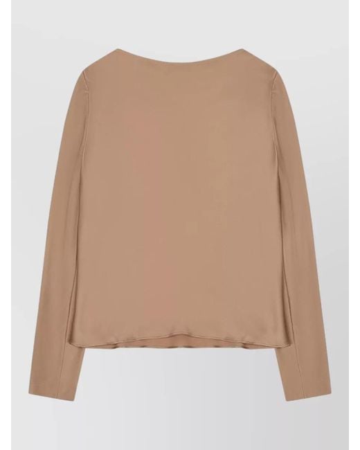 Alberta Ferretti Natural Silk Blend Blouse