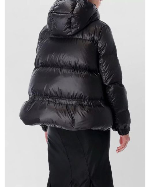 Sacai Black Hooded Short Padded Puffer Jacket