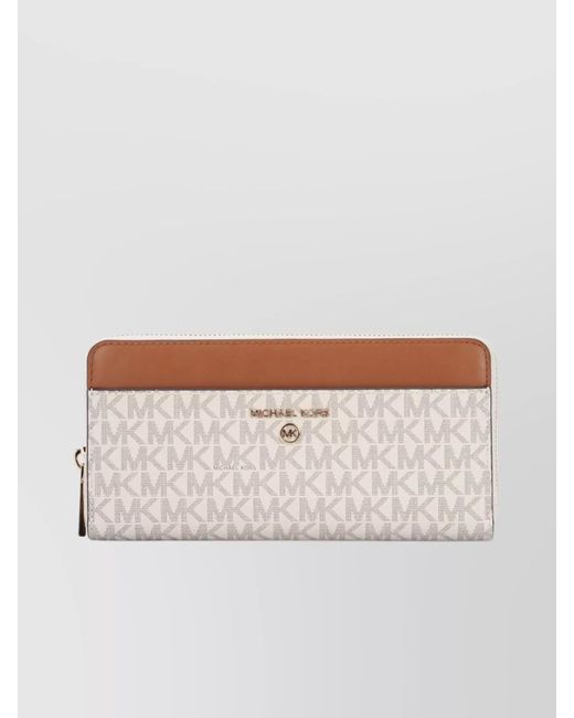 Michael Kors Gray Printed Canvas Wallet
