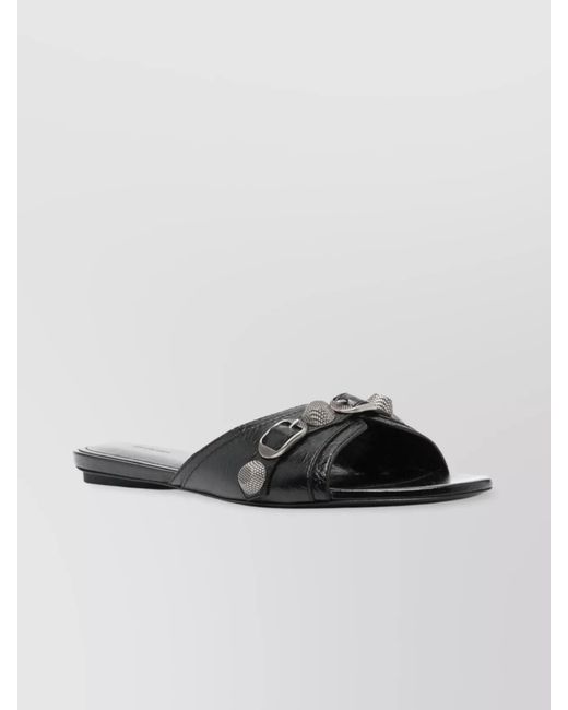 Balenciaga Multicolor Leather Flat Slippers