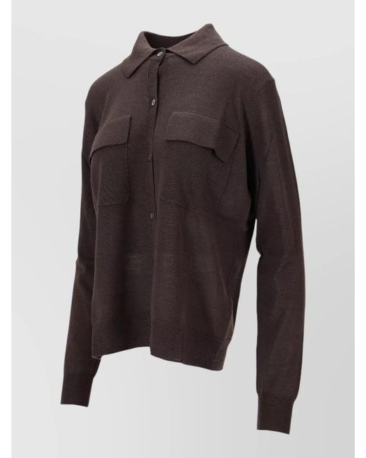 P.A.R.O.S.H. Gray Cashmere Wool Silk Cardigan