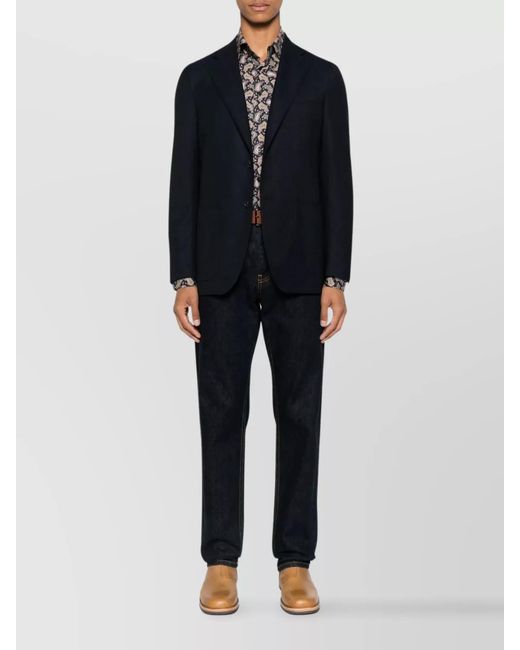 Etro White Printed Cotton Long-Sleeve Shirt for men