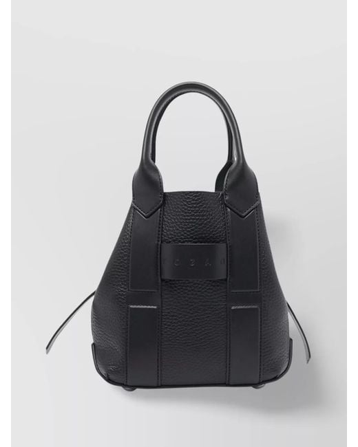 Hogan Black Na Na Leather Shoulder Bag