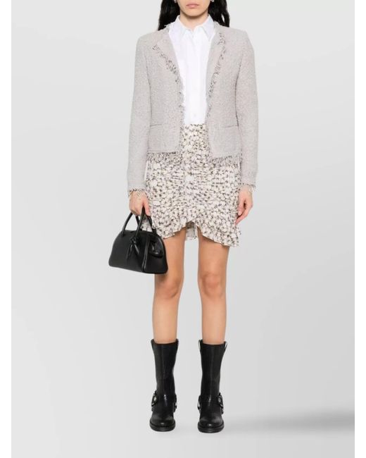 IRO White Cotton Tweed Jacket