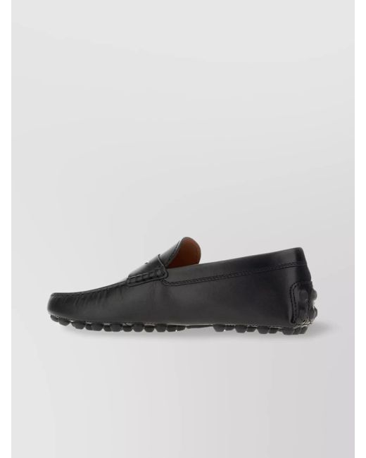 Tod's Black Leather Loafers for men