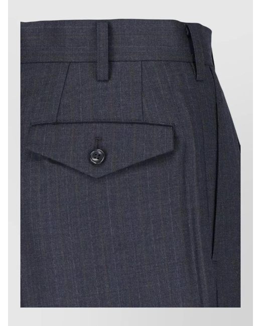 Junya Watanabe Blue Straight-Leg Suit Trousers