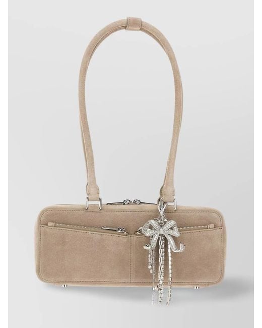 Self-Portrait White The Bow Leather Shoulder Bag
