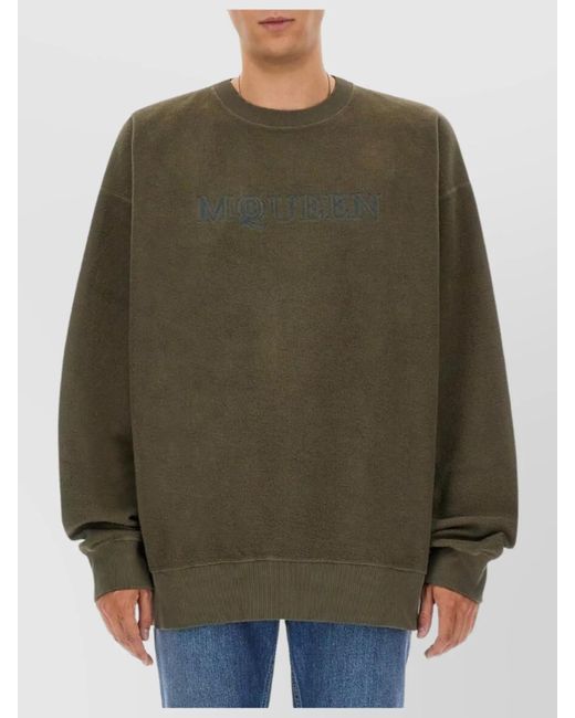 McQueen Green Logo Sweatshirt for men