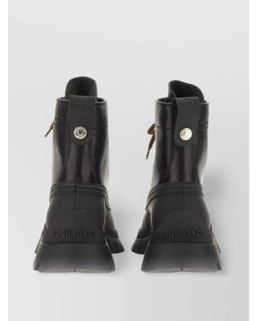 DSquared² Black Leather Boots for men