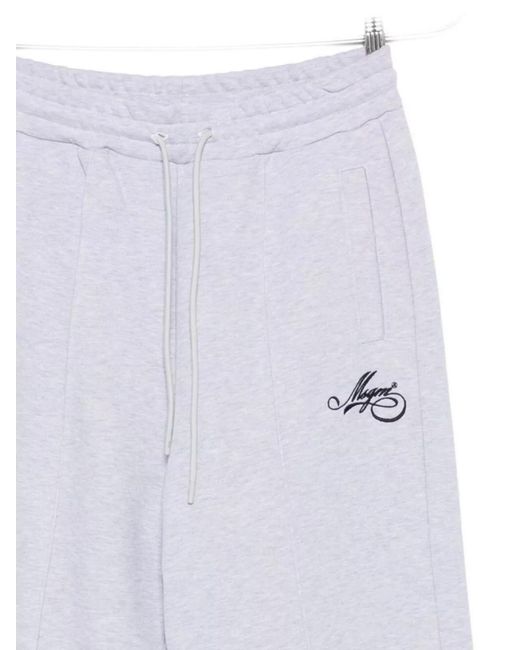 MSGM White Straight-Leg Track Pants