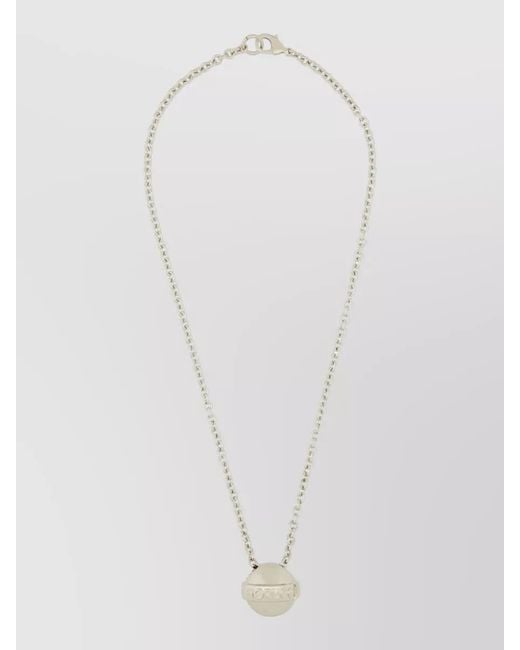 Fiorucci White Lollipop Charm Chain Link Necklace