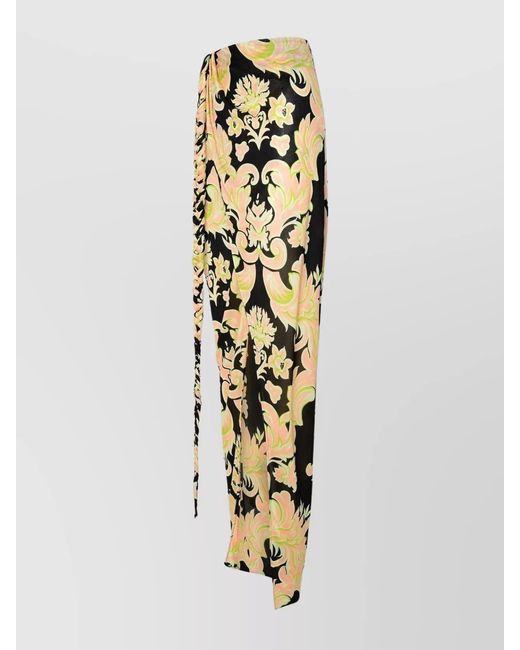 Etro Metallic Viscose Sarong Skirt