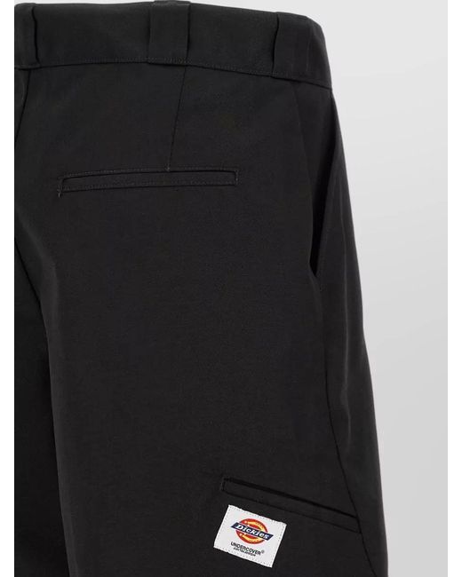 Undercover Black Asymmetric Bermuda Shorts for men