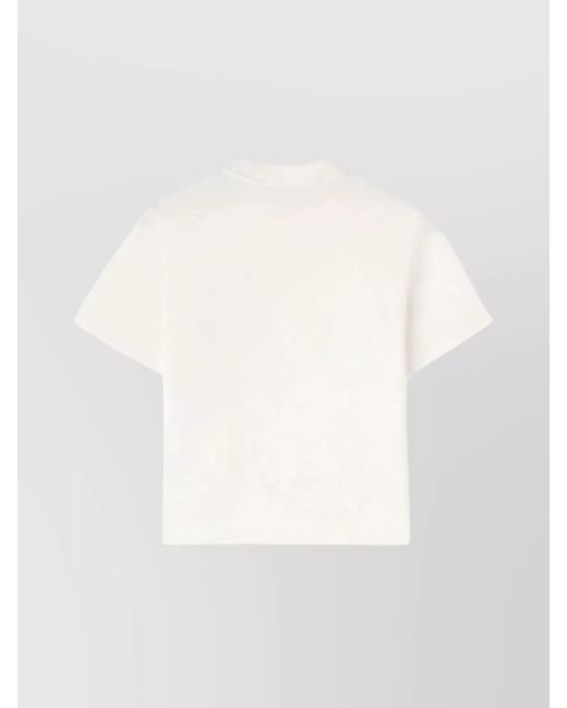 Palm Angels White Cotton Slim-Fit Logo-Embroidered T-Shirt