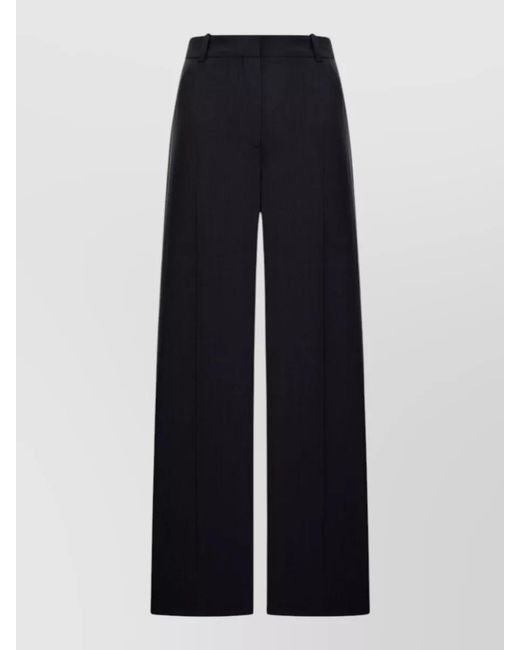 Totême Blue Wool Wide-Leg Trousers