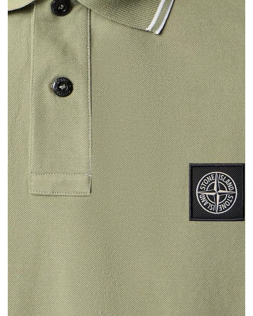 Stone Island Green Slim-Fit Polo Shirt for men