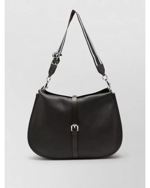 Etro Black Leather Shoulder Bag for men