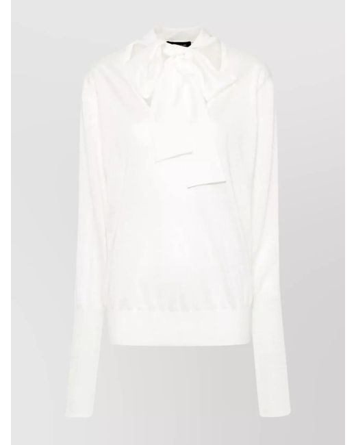 Fabiana Filippi White Silk Linen Knitted Top