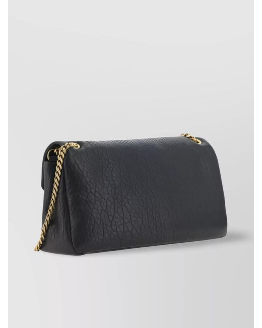 Saint Laurent Black Calypso Medium Leather Shoulder Bag