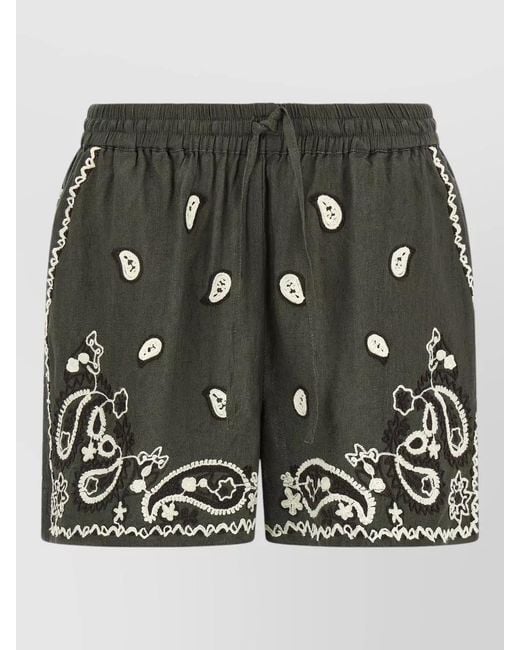 P.A.R.O.S.H. Gray Beach26 Lounge Shorts Elastic Waistband
