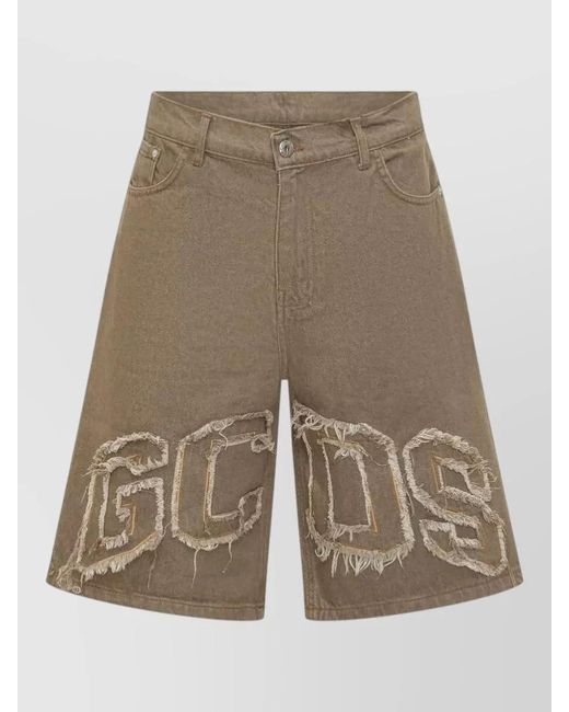 Gcds Natural Logo Lounge Shorts Belt Loops Pockets for men