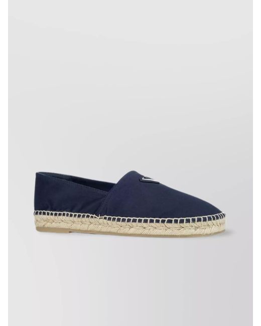 Prada Blue Cotton Espadrilles for men