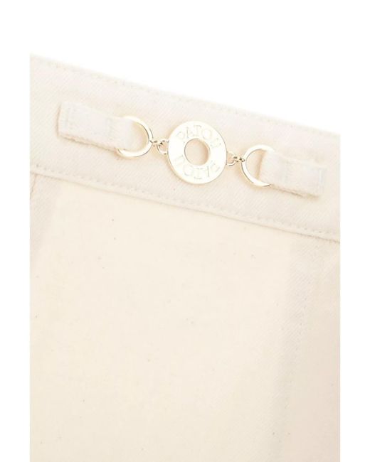 Patou Natural Denim High-Rise Mini Skirt