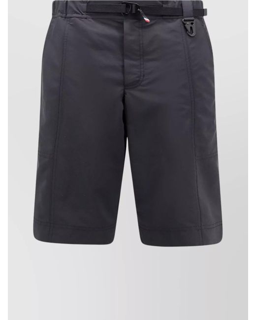 Moncler Blue Dynamic Nylon Bermuda Shorts Drawstring Adjustable for men