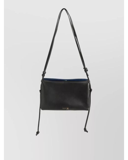 Céline White Lambskin Shoulder Bag